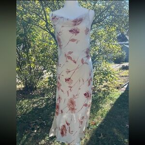 Romantic Floral Cowl Neck Slip Midi Dress – NY&Co Size 10